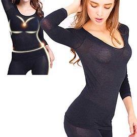 Pure Seek Sagute Compression for Upper Arms, Heat Tech, Upper Arm Shape, Compression Inner, Women's Fly Bit Compression Inner, Black