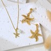 SANDOO Starfish Pearl Necklace and Earrings Gold Plated - Necklace