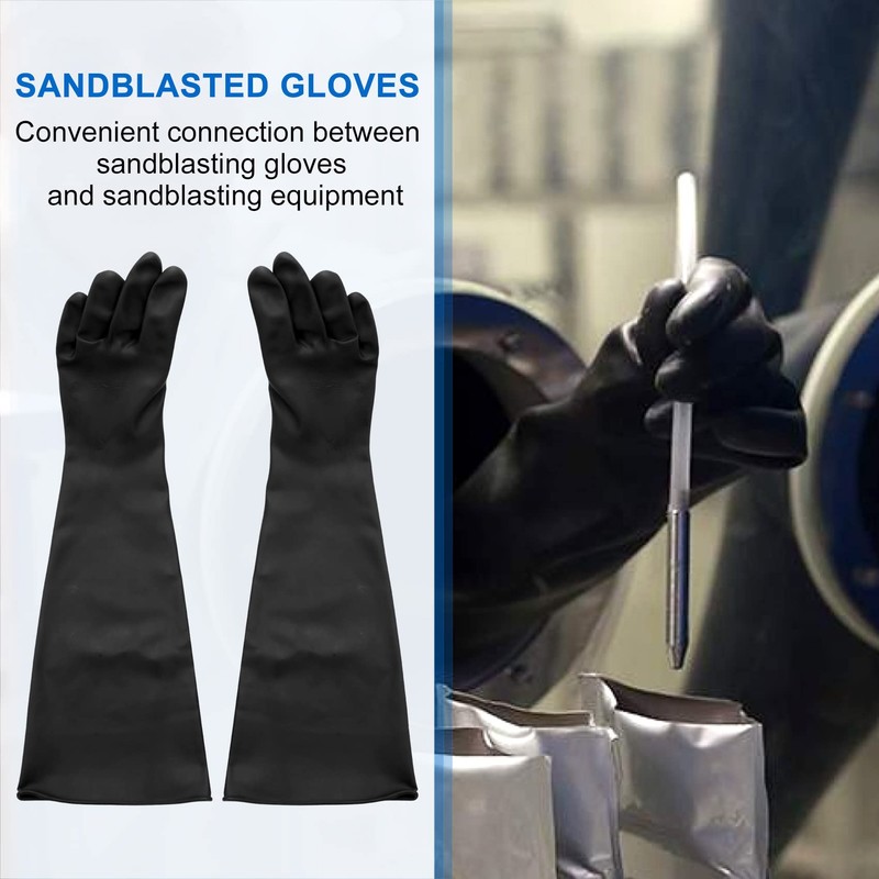 Tagtight Rubber Sandblasting Gloves, Sand Blasting Gloves for Sandblasting Cabin,