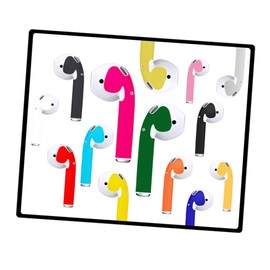 KONTONTY 3 Pairs Chic Wireless Earphone Stickers Protective Stickers for Gold Purple Dustproof Scratch Resistant Easy Bubble Installation
