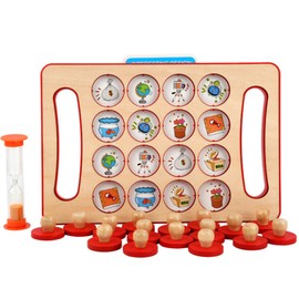 Children Wooden Memory Matching Game with Double Sided Cards Interactive Game Toy Early Development Learning Educational Toys
