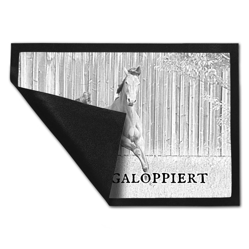 trendaffe Galloping Door Mat with Horse for Every Horse Lover