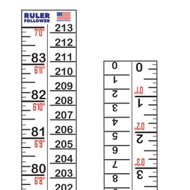 Height Indicator Adhesive Ruler - American-Made 7 Foot Ruler on a Sticker Roll