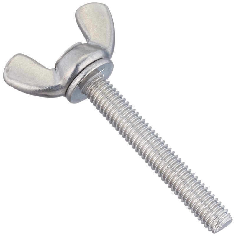 TRUSCO B35-0640 Stainless Steel Forged Butterfly Bolts, M6 x 40,