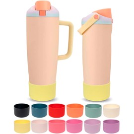 Kaitiaki Silicone Boot for Owala 30oz & 40oz FreeSip Sway Bottles & Tumblers - Non-Slip, Scratch-Resistant, Stability Enhancer, Available in 12 Colors (Yuzu Yellow)