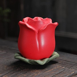 LINWIN Ceramic Keepsake Urns, Decorative Urns for Human Ashes Adult Male & Female, Keepsake Urns Ashes Small Boxes, Pet Urns for Dogs or Cats or Bird Ashes… (Rose)