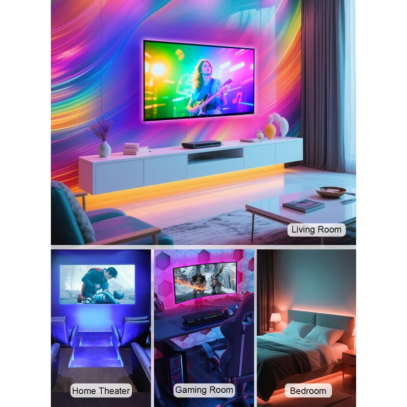 HEXJOSGL LED Light for TV, 4 m LED Strip Light