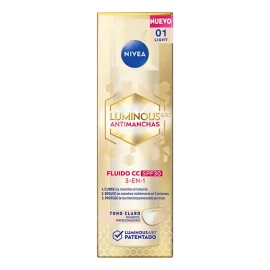 Luminous 630 Fluido CC SPF30 40ml  Nivea | Anti-Manchas con Protección Solar | Hidratante Facial de Día para Todo Tipo de Piel | Unifica el Tono y Corrige Imperfecciones