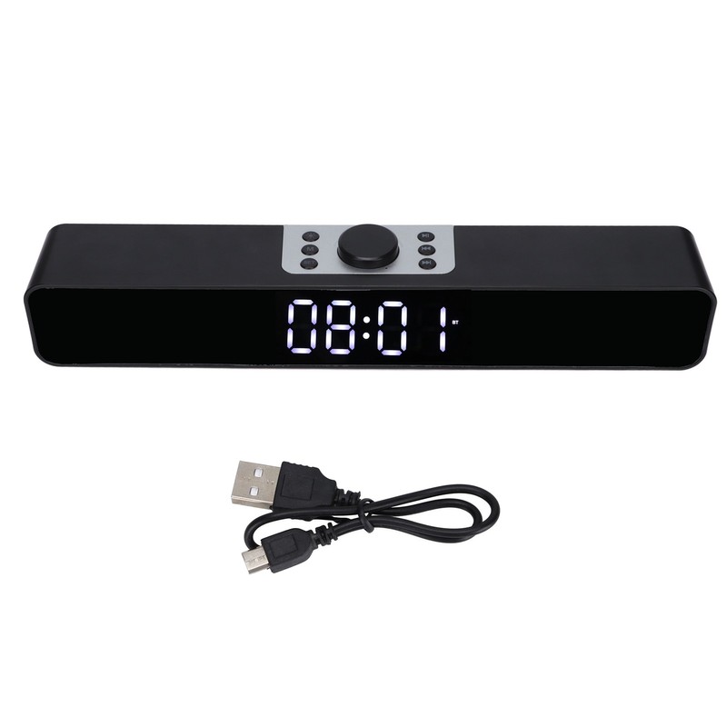 G12 Wireless Bluetooth Clock Speaker with LED Mirror Design Multi