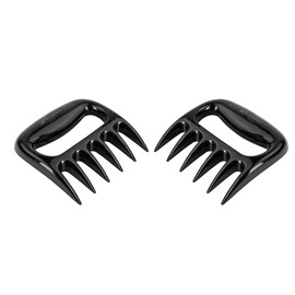 Restaurantware Met Lux 4.5 x 4.1 Inch Meat Claws 2 Meat Shredders - Sharp Blades With Handle Black Plastic Bear Claws Durable For Shredding Pork Chicken or Turkey