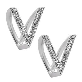 Women's Jewellery Scarf Ring Rhinestone 2 Pieces V-shaped Rhinestone Scarf Ring High Quality Alloy Scarf Rings, Fashionable Scarf Rings for Neckerchiefs, Practical and Elegant Scarf Clip Women