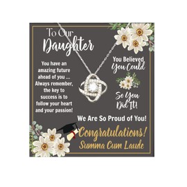 To My Daughter Graduated Summa Laude Necklace Graduation Gift for Daughter From Mom Dad Mother Father