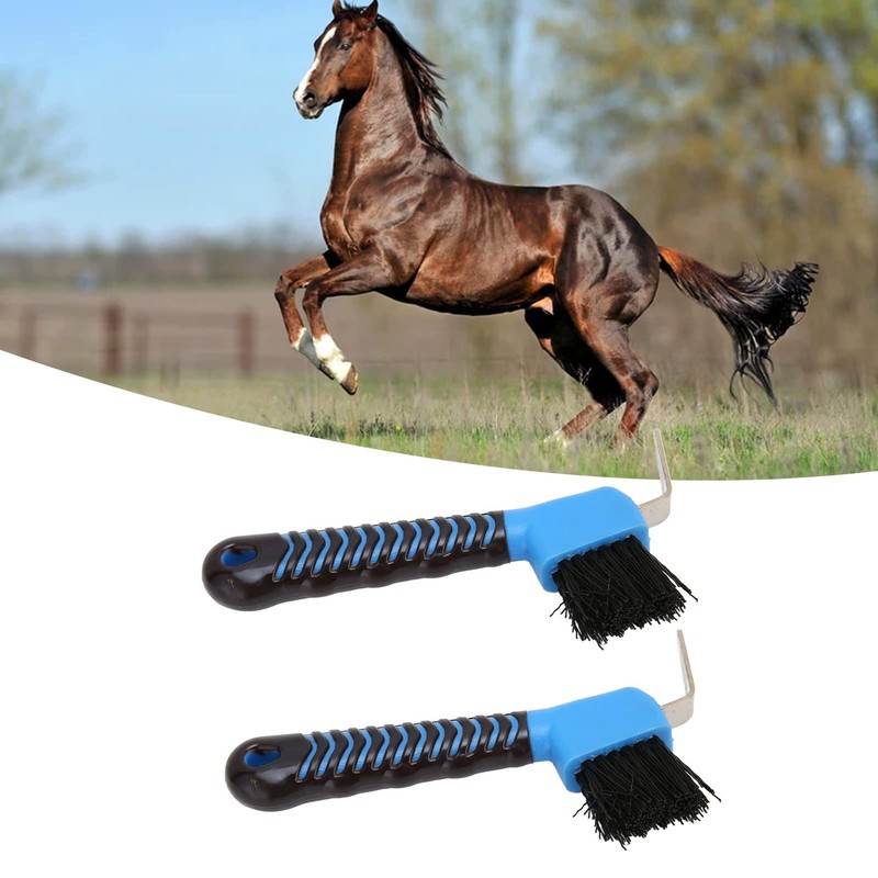 Qinlorgo Herramienta de Limpieza de pezuñas de Caballo, plástico de