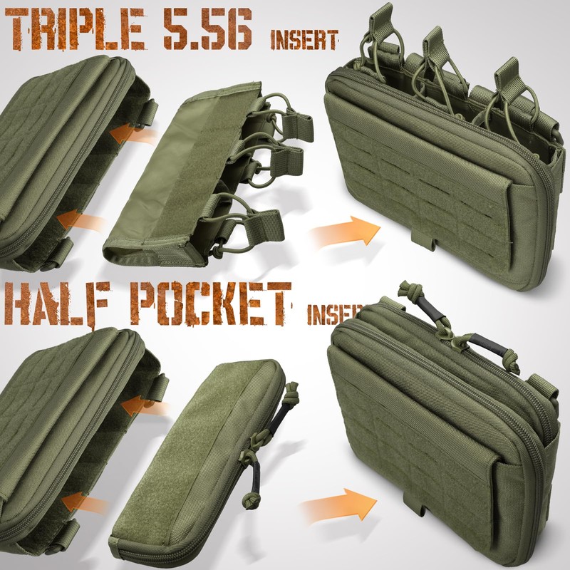 WYNEX Tactical Molle Admin Pouch of Kangaroo Style, Modular EDC