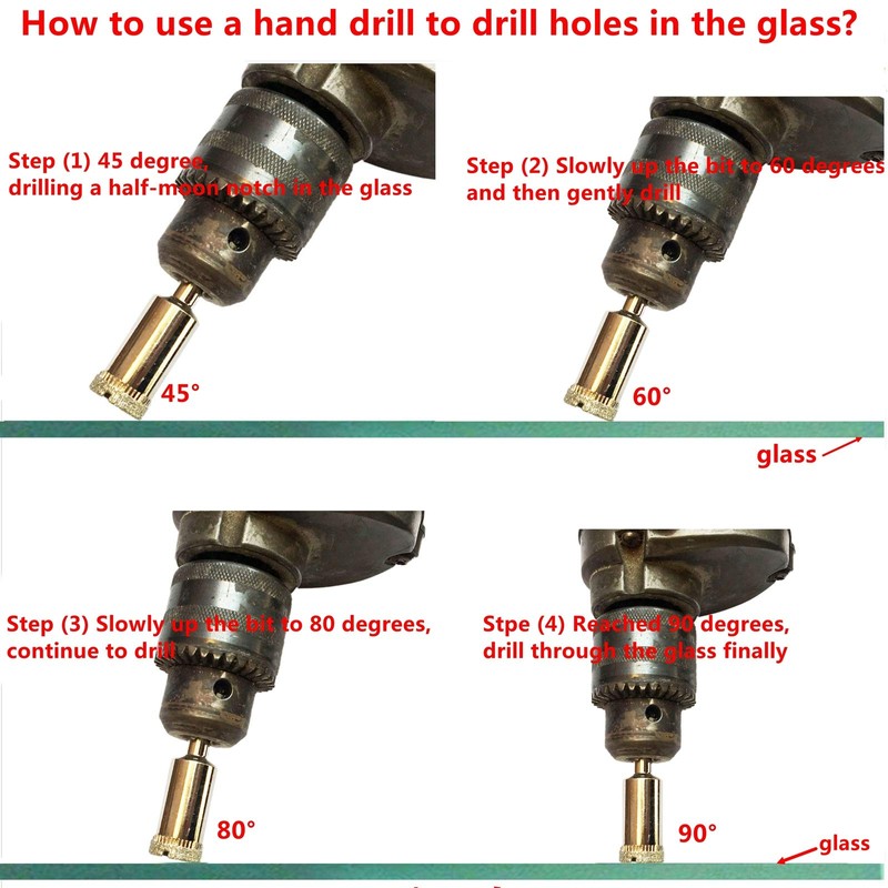 JINGLING 3mm Diamond Drill Bit, 1/8" Diamond Drill Bits, Glass