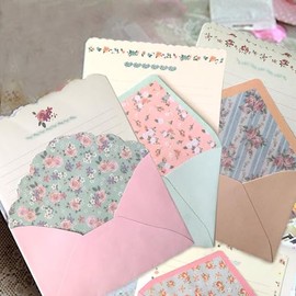 SCStyle 32 hojas de papel para escribir con diseño especial kawaii, con 16 sobres - 32 papeles para cartas (18x13 cm) de SCStyle
