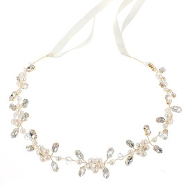 ZORVUJI Flower Wreath Hair Children Girls Hair Accessories Communion and Christening First Communion Hair Accessories Girls Decoration, Flower Wreath Communion Girls Headpiece (Gold)