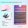 TORMEN Segment Eyelashes, 100 Pieces Segmentation False Eyelashes, Natural and