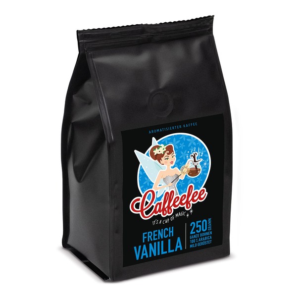 Caffeefee French Vanilla, Whole Beans, Flavoured Roasted Coffee from 100%