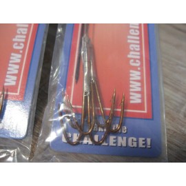 Challenger Lures Snelled Fish Hooks 6 Wire Snelled Challenger Gorge Fish Hooks With Baiting Needle - Size 2/0