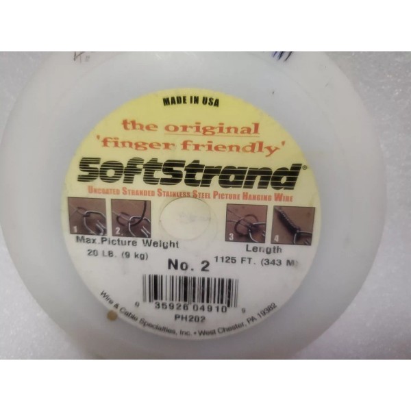 Wire & Cable Specialties Picture Hanging Wire Stainless Steel SoftStrand