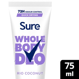 Sure Rio Coconut Whole Body Deodorant women's deodorant cream with a fresh & tropical fragrance for 72-hour odour control 75 ml