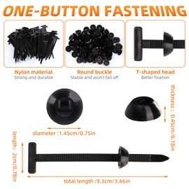 100 x Nylon Cable Ties for General Use, Plastic Cable Ties, Self-Locking Nylon Cable Clamps for Car Repair, Quick Fix