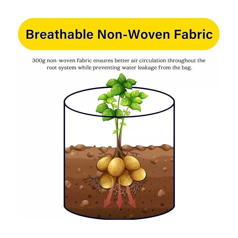 iPower Potato Grow Bags 10 Gallon 4 Pack Garden Planting