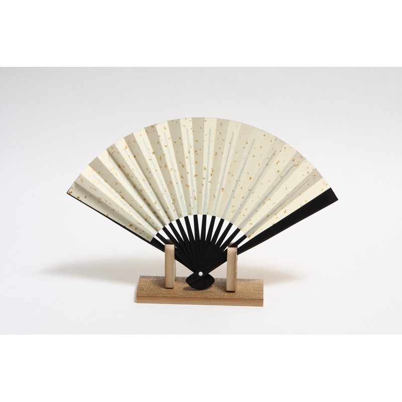 Hasegawa Kyoto Fan, Decorative Fan, Black Dyed Bone Fan Stand,