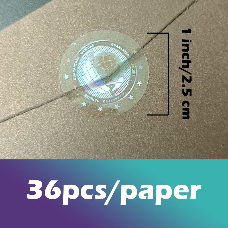 180pcs Crystal Hologram Tamper Proof Stickers high Security Labels Genuine