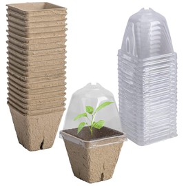 QYINXIU 20 Pcs Biodegradable Nursery Pots, Seeding Starter Pots for Planting, Peat Pots for Seedlings, Garden Vegetable Flower Germination