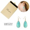 MengPa Stone Drop Earrings for Women Crystal Teardrop Leaf Shape
