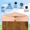 Tandefio 2 Pcs 6x6'' Solid Copper Post Caps Fence Pyramid
