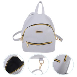 Mini Backpack for Women Fashion Shoulder School Backbag Casual Travel Daypack for Girls-Grey