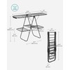 SONGMICS Clothes Drying Rack, Foldable 2-Level Laundry Drying Rack, Free-Standing