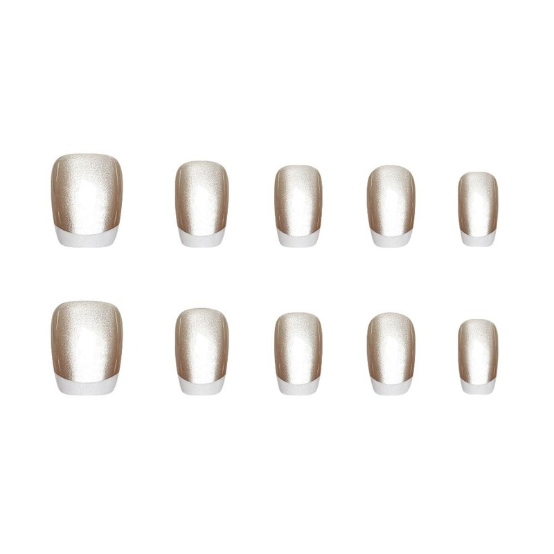 ネイルチップ ショート 24枚入 つけ爪 フレンチ グラデーション 肌色 キャッツアイ ネイル チップ