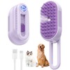 Cat Steam Brush for Shedding, 4 in 1 Rechargeable Steam