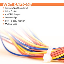 KafTon Pack of 100 Natural Cable Zip Ties, UL Nylon, Perfect for PC, Bicycle Tie Wrap DIY Home Wire Vegetable Garden Office (100mm x 2.5mm) Natural