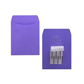 Hygloss Products, Inc Library Card Pockets Perfect for Classroom, Arts & Crafts & Much More-Self-Adhesive-3.5â x 5â, 3.5" x 5", Violet, 30 Count