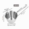 Hominas Milk Pot with Spout, Butter Melting Pot Stainless Steel