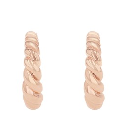 s.Oliver 2038852 Women's Creole Earrings Stainless Steel 2.1 cm Rose Gold Comes in Jewellery Gift Box, Stainless Steel