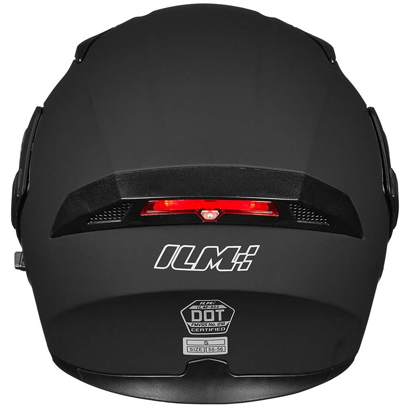 ILM Motorcycle Dual Visor Flip up Modular Full Face Helmet
