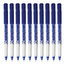 Dollar Wow Fineliner Pens, BLUE, Fine Tip (0.3mm), Pack of 10, Precise Fine Writing, Write Draw Sketch Colour Pens, Ideal for School Office Home Use