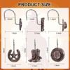 CTOHN 12-Piece Western Shower Curtain Hooks, Cowboy Stainless Steel Decorative