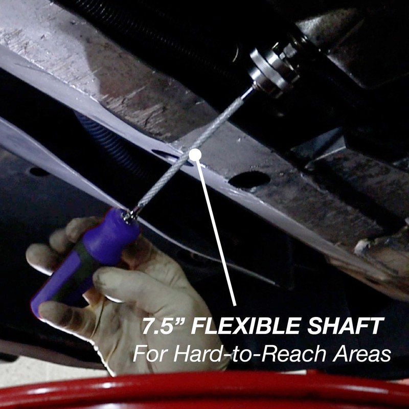 AGS Heavy-Duty Magnetic Oil Drain Plug Removal Tool – Powerful