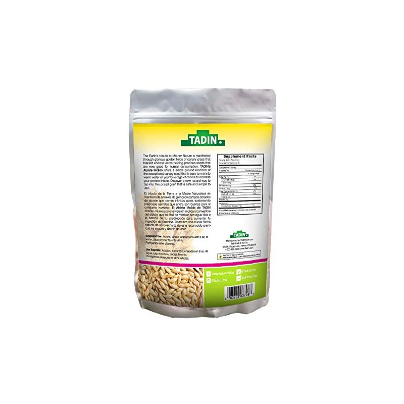 Ground Canary Seed 100% Natural Dietary Supplement for Human Consumption