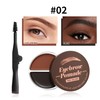Vawolecy Eyebrow Pomade, Two-Tone Waterproof Eyebrow Pomade Cream with Brush