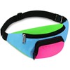 80s Retro Neon Fanny Pack 2 Pockets Hands Free Belt