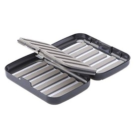 Forgetek Fly Box Waterproof Fly Fishing Box Fishing Tackle Box Foam Bait Storage Case Double Layer Portable