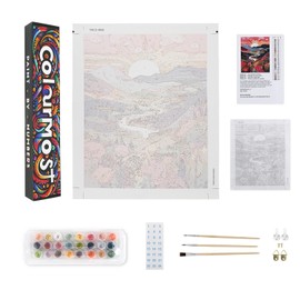 ColourMost`s Original Paint by Numbers Kit –Colorful Mountains #3 (16"x20" / 40x50cm) Includes Paints, Canvas, and Brushes (Unframed Canvas)
